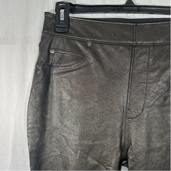 NWT $148‎ Spanx [ Medium ] Faux Leather-Like Ankle Skinny Pants in Black  _ - Picture 6 of 14